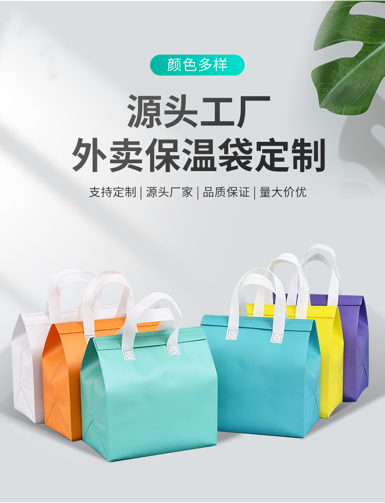 揭阳市无纺布保温袋外卖袋